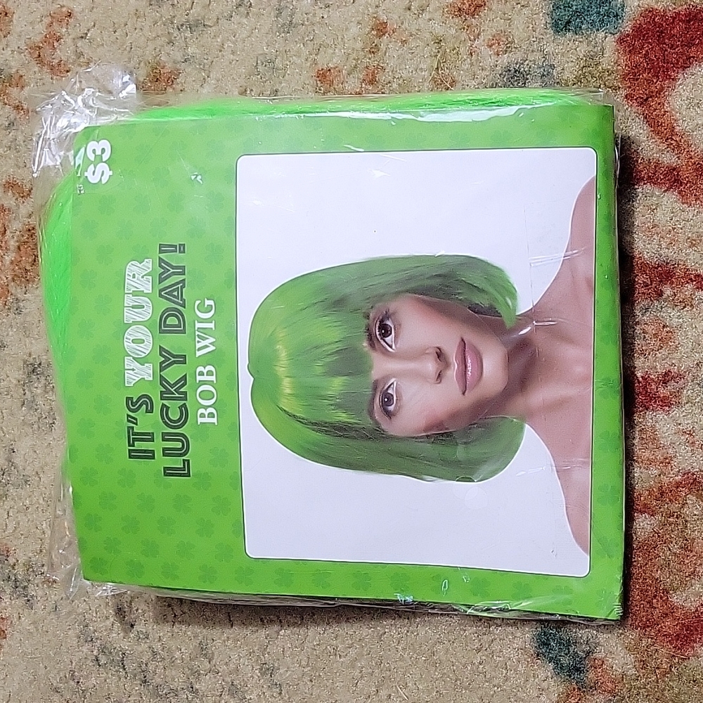 Green Bob Wig